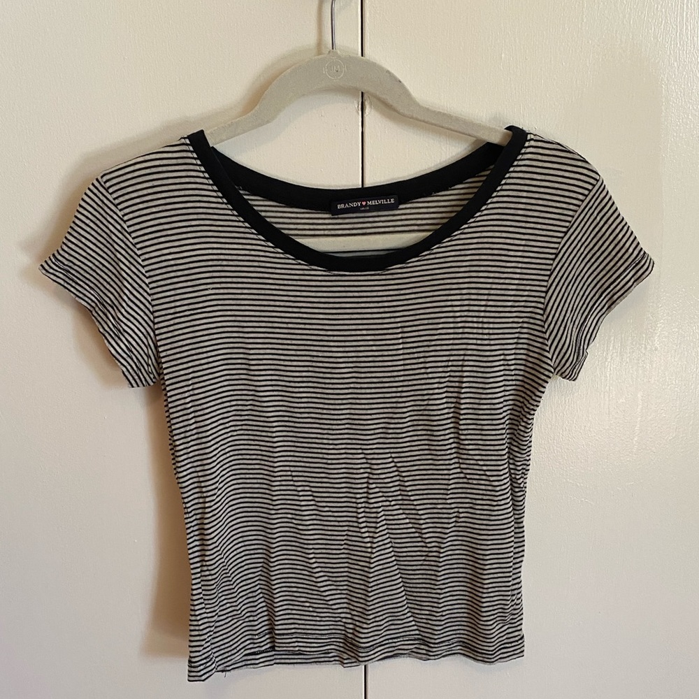 Brandy Melville striped crop top
